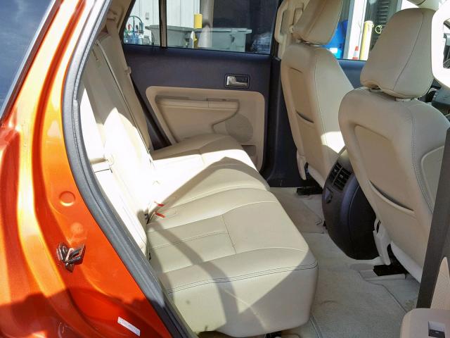 2FMDK38C88BA77510 - 2008 FORD EDGE SEL ORANGE photo 6