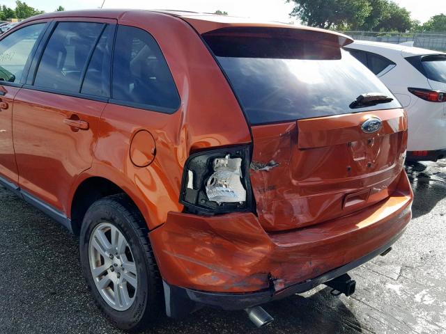 2FMDK38C88BA77510 - 2008 FORD EDGE SEL ORANGE photo 9