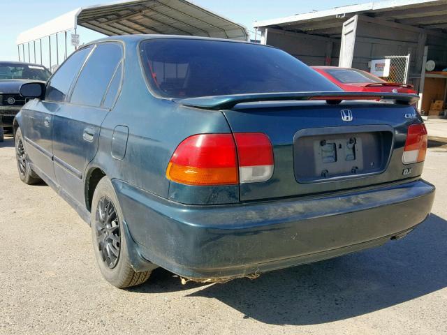 1HGEJ6529VL000165 - 1997 HONDA CIVIC DX GREEN photo 3