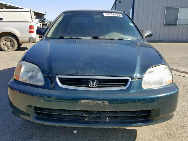 1HGEJ6529VL000165 - 1997 HONDA CIVIC DX GREEN photo 9