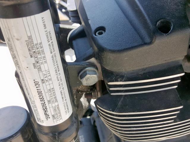 5VPHS26L883001130 - 2008 VICTORY MOTORCYCLES HAMMER S Czarny zdjęcie 10