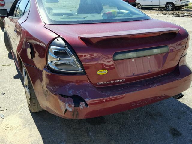 2G2WP522351184044 - 2005 PONTIAC GRAND PRIX RED photo 9