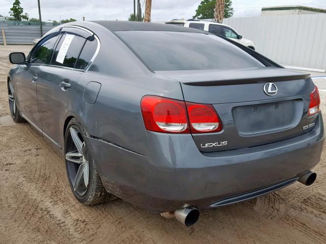 JTHBH96SX65040790 - 2006 LEXUS GS 300 GRAY photo 3