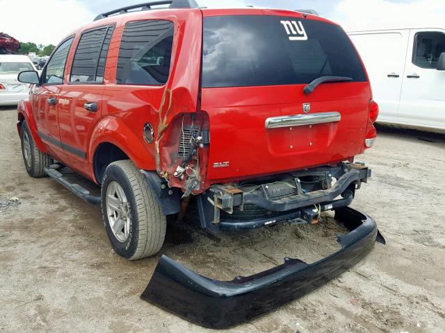 1D4HD48N26F175003 - 2006 DODGE DURANGO SL RED photo 3