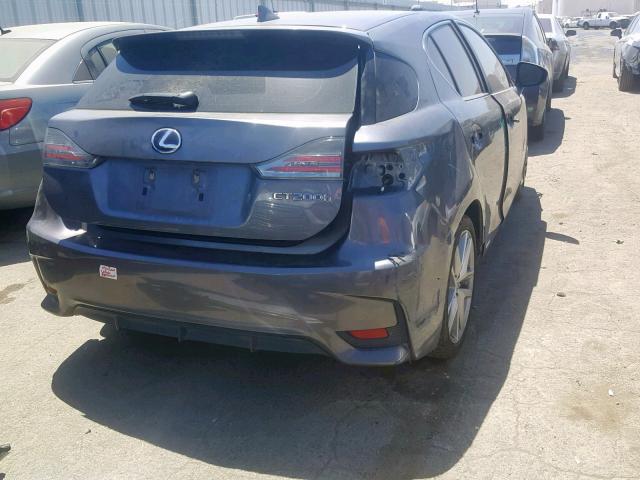 JTHKD5BH7F2239781 - 2015 LEXUS CT 200 GRAY photo 4