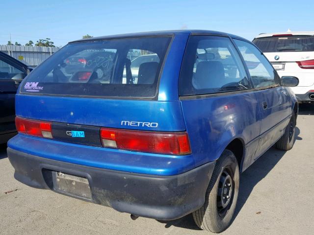 2C1MR2469P6765126 - 1993 GEO METRO BLUE photo 4