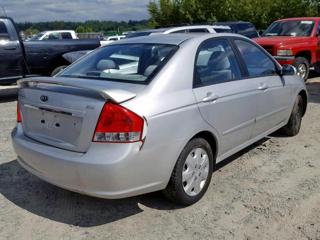 KNAFE221X95658659 - 2009 KIA SPECTRA EX SILVER photo 4