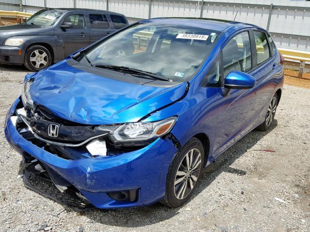 JHMGK5H75GX015990 - 2016 HONDA FIT EX BLUE photo 2