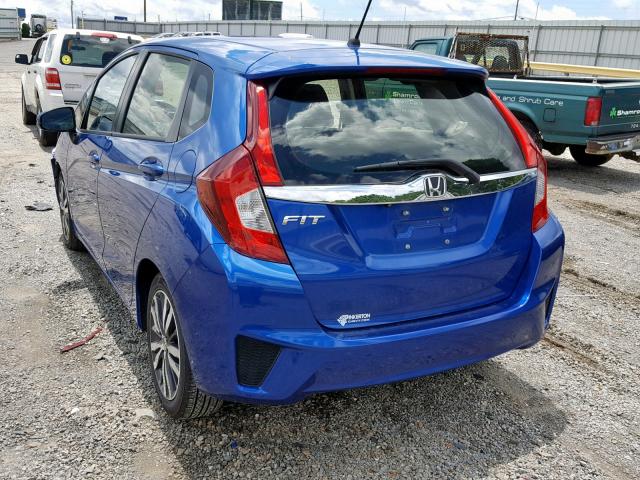 JHMGK5H75GX015990 - 2016 HONDA FIT EX BLUE photo 3