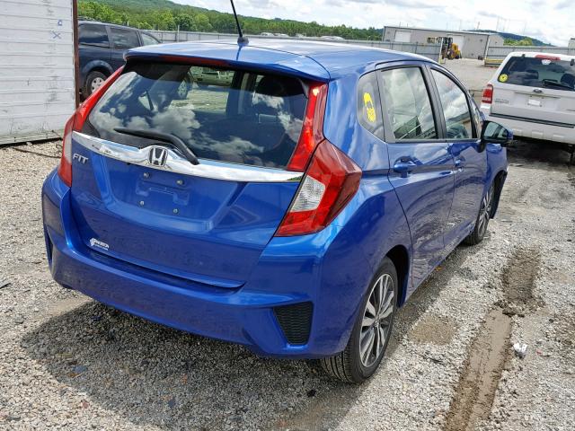 JHMGK5H75GX015990 - 2016 HONDA FIT EX BLUE photo 4