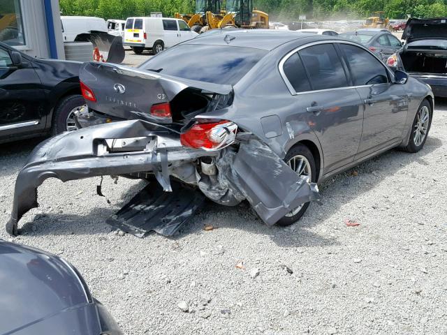 JN1CV6AP0AM403700 - 2010 INFINITI G37 BASE GRAY photo 4