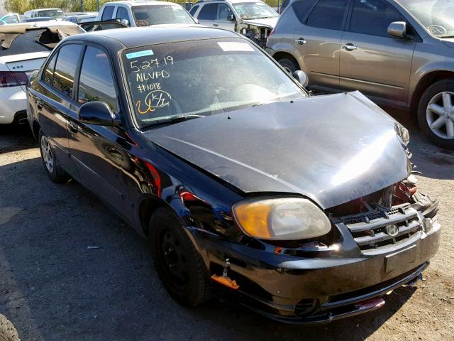 KMHCG45C53U467426 - 2003 HYUNDAI ACCENT GL BLACK photo 1