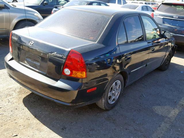 KMHCG45C53U467426 - 2003 HYUNDAI ACCENT GL BLACK photo 4