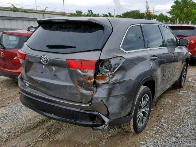 5TDZARFH6HS024561 - 2017 TOYOTA HIGHLANDER GRAY photo 4