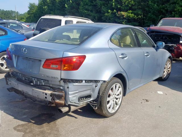 JTHCK262565003983 - 2006 LEXUS IS 250 BLUE photo 4