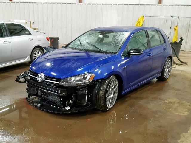 WVWVF7AUXHW161107 - 2017 VOLKSWAGEN GOLF R BLUE photo 2