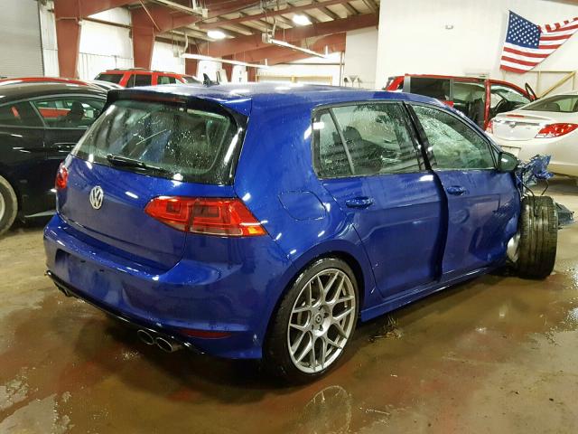 WVWVF7AUXHW161107 - 2017 VOLKSWAGEN GOLF R BLUE photo 4