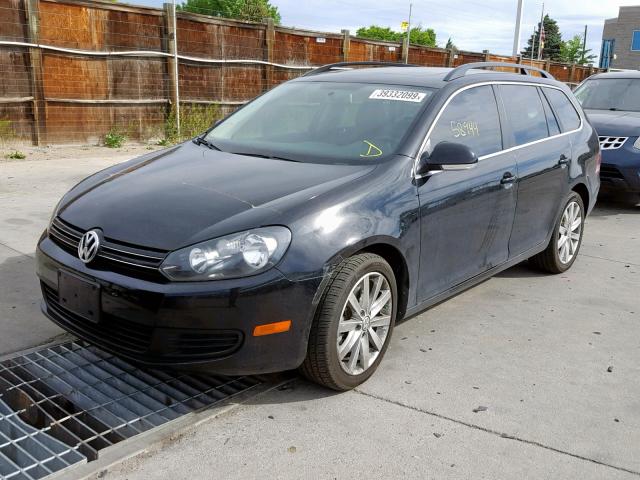 3VWPL7AJXCM647607 - 2012 VOLKSWAGEN JETTA TDI BLACK photo 2