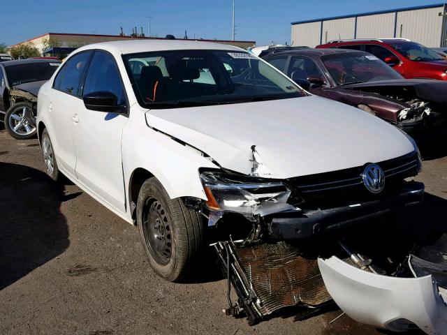 3VW2K7AJ6CM316469 - 2012 VOLKSWAGEN JETTA BASE WHITE photo 1