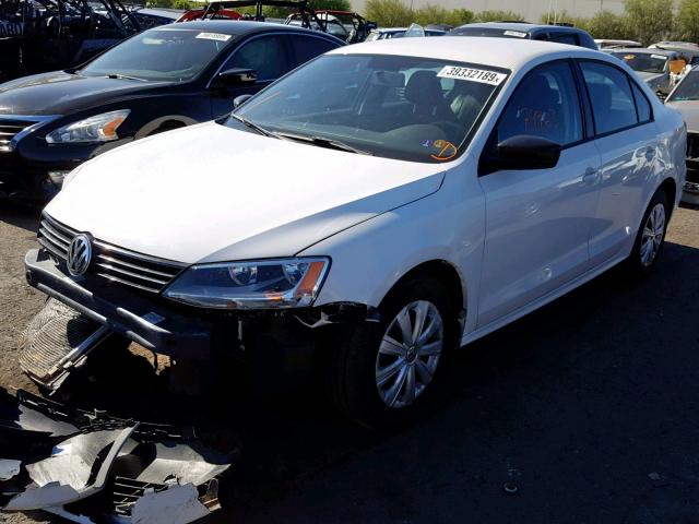 3VW2K7AJ6CM316469 - 2012 VOLKSWAGEN JETTA BASE WHITE photo 2