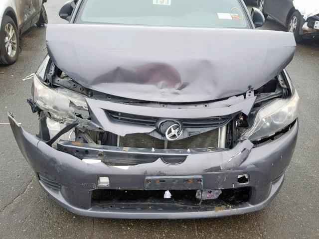 JTKJF5C74B3013420 - 2011 TOYOTA SCION TC GRAY photo 7