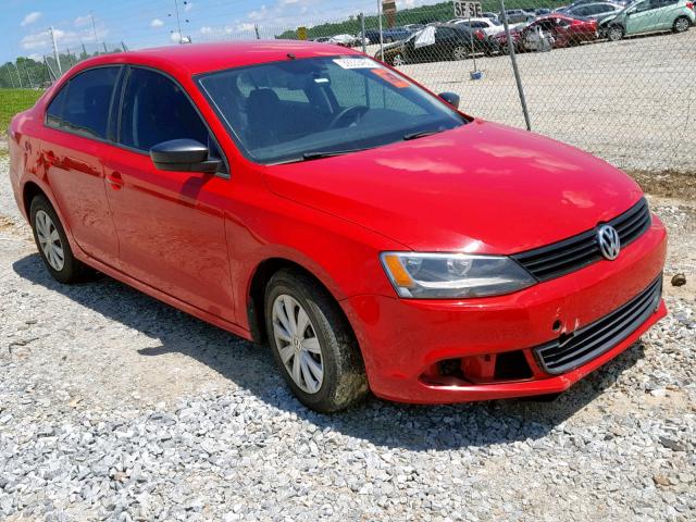 3VW1K7AJ1DM269946 - 2013 VOLKSWAGEN JETTA BASE RED photo 1