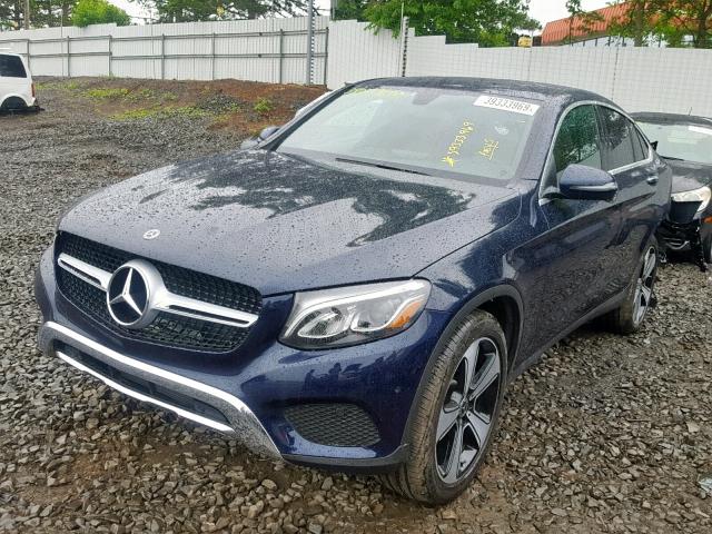 WDC0J4KB9JF437636 - 2018 MERCEDES-BENZ GLC COUPE BLUE photo 2