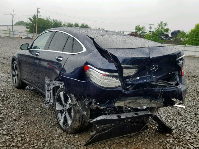 WDC0J4KB9JF437636 - 2018 MERCEDES-BENZ GLC COUPE BLUE photo 3