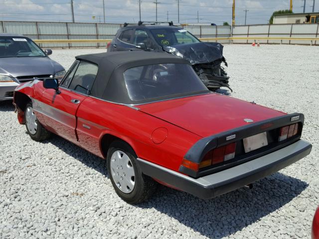 ZARBA564XJ1062388 - 1988 ALFA ROMEO SPIDER GRA RED photo 3