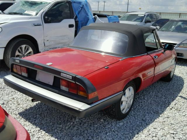 ZARBA564XJ1062388 - 1988 ALFA ROMEO SPIDER GRA RED photo 4