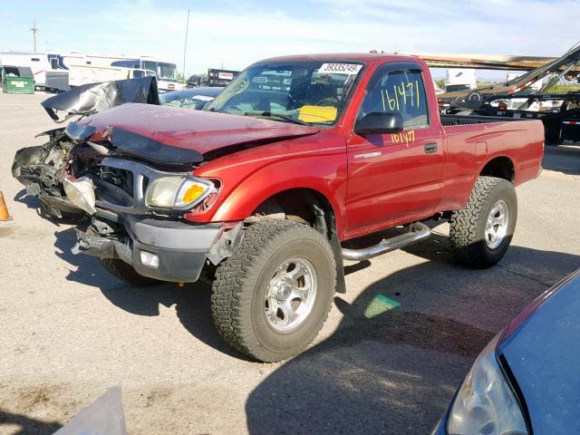 5TENM92N04Z418880 - 2004 TOYOTA TACOMA PRE RED photo 2