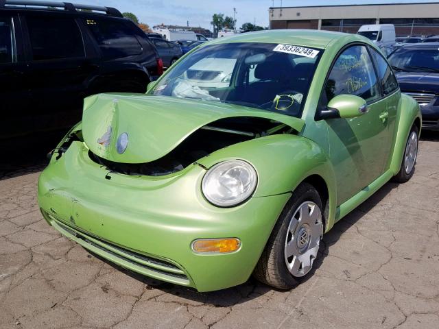 3VWBK21C73M433109 - 2003 VOLKSWAGEN NEW BEETLE მწვანე ფოტო 2