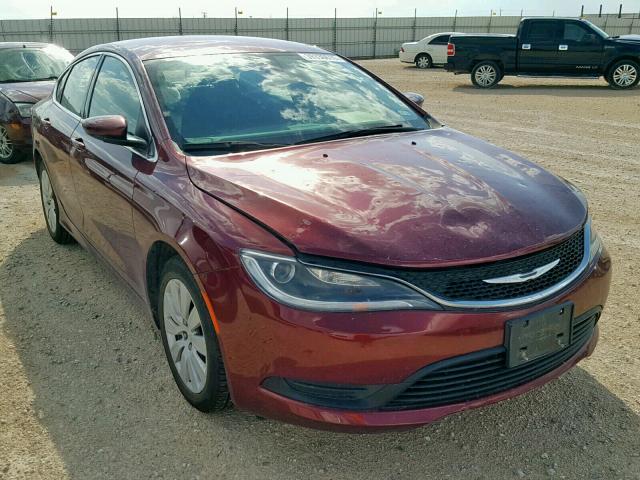 1C3CCCFB7FN654413 - 2015 CHRYSLER 200 LX BURGUNDY photo 1