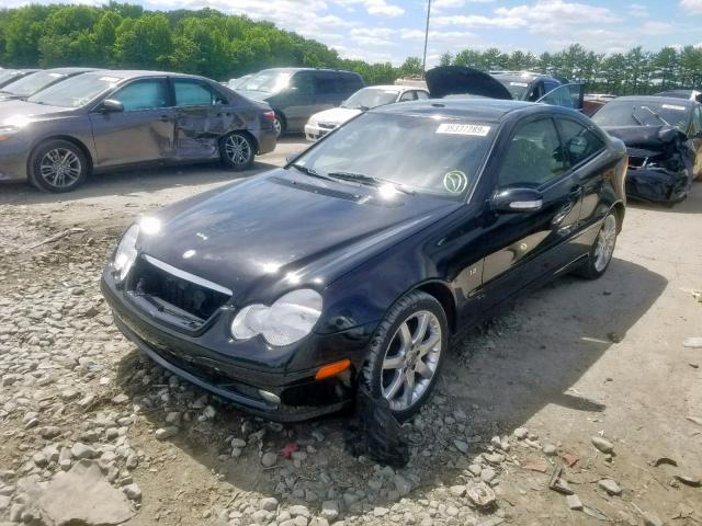 WDBRN40J03A453976 - 2003 MERCEDES-BENZ C 230K SPO BLACK photo 2