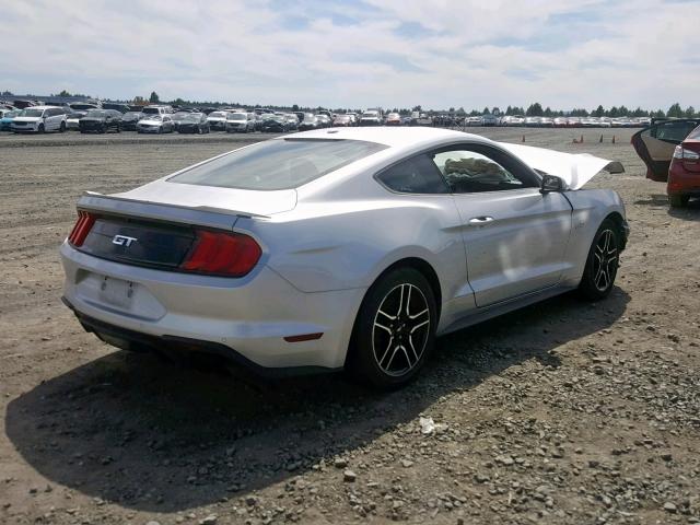 1FA6P8CF7J5143381 - 2018 FORD MUSTANG GT SILVER photo 4