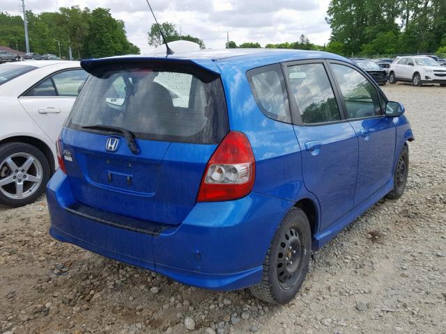 JHMGD37697S032165 - 2007 HONDA FIT S BLUE photo 4