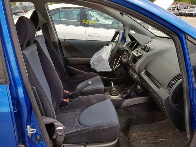 JHMGD37697S032165 - 2007 HONDA FIT S BLUE photo 5