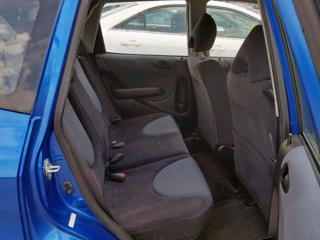 JHMGD37697S032165 - 2007 HONDA FIT S BLUE photo 6