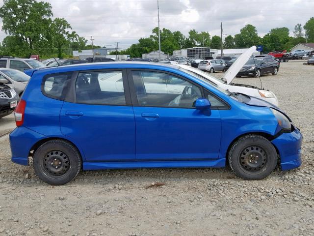 JHMGD37697S032165 - 2007 HONDA FIT S 蓝色 照片 9