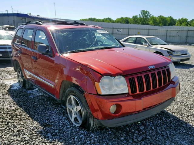 1J4HS48N55C691935 - 2005 JEEP GRAND CHER RED photo 1