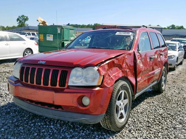 1J4HS48N55C691935 - 2005 JEEP GRAND CHER RED photo 2