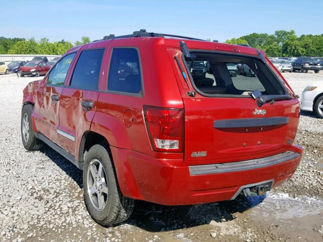 1J4HS48N55C691935 - 2005 JEEP GRAND CHER RED photo 3