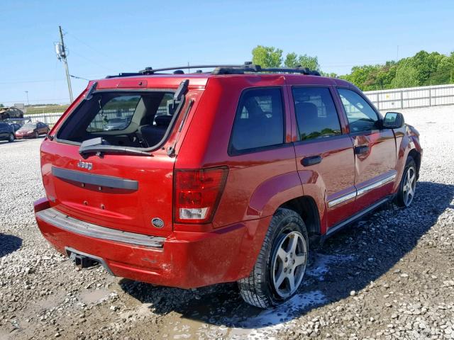 1J4HS48N55C691935 - 2005 JEEP GRAND CHER RED photo 4