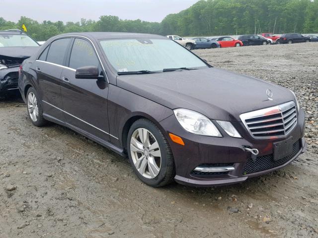 WDDHF2EB8DA699648 - 2013 MERCEDES-BENZ E 350 BLUE BROWN photo 1