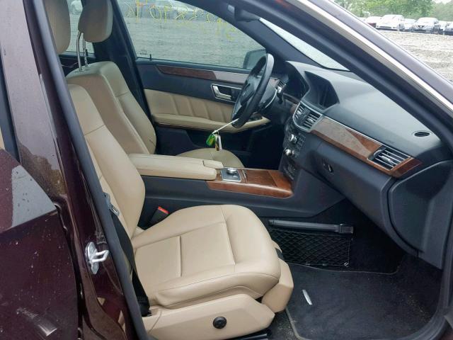 WDDHF2EB8DA699648 - 2013 MERCEDES-BENZ E 350 BLUE BROWN photo 5