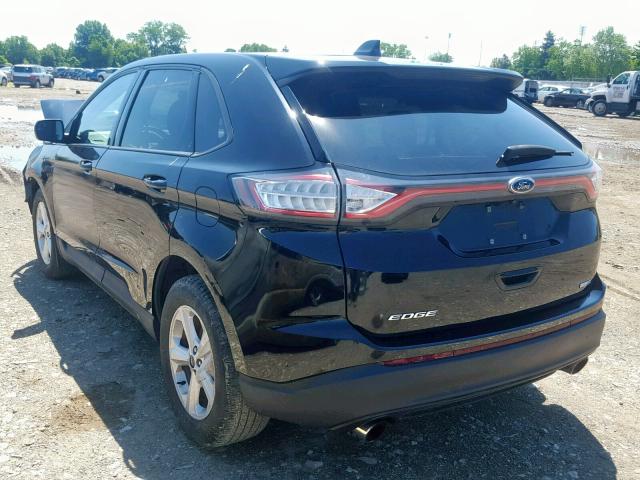 2FMPK4G95GBB43499 - 2016 FORD EDGE SE BLACK photo 3