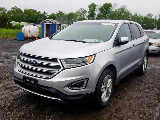 2FMPK4J92HBB60738 - 2017 FORD EDGE SEL SILVER photo 2