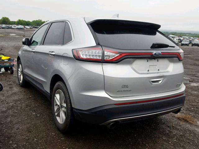 2FMPK4J92HBB60738 - 2017 FORD EDGE SEL SILVER photo 3