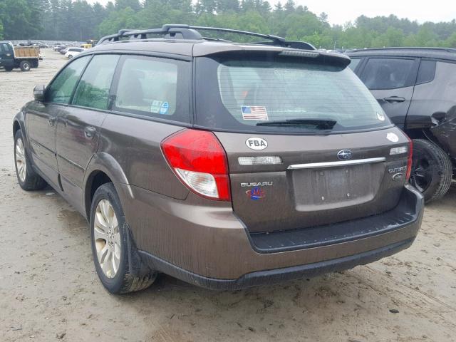 4S4BP86C284344174 - 2008 SUBARU OUTBACK 3. BROWN photo 3