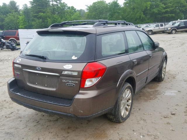 4S4BP86C284344174 - 2008 SUBARU OUTBACK 3. BROWN photo 4